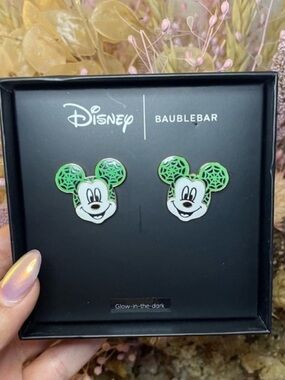 Brand New Disney x BaubleBar Glow-in-the-Dark Mickey Earrings